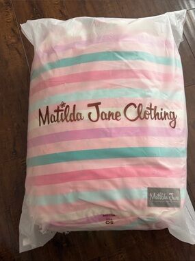 Matilda Jane Striped One-Piece in Pink, Aqua & Lavender